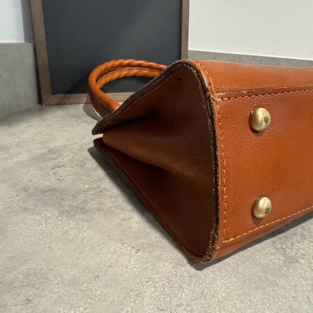 Patricia Nash Rosina Cut Out Tooled Leather Satchel Tan Gold! Beautifully Bag!! - Picture 6 of 13